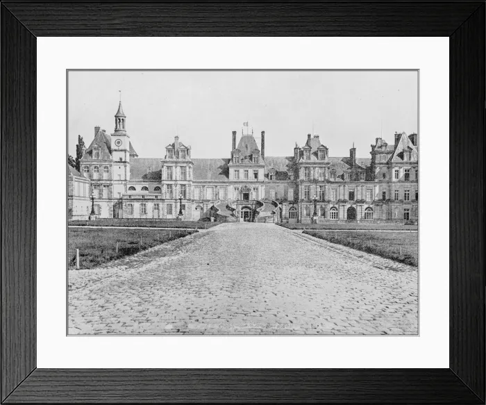 Framed Print : Antique photograph of Worlds famous sites: Royal Palace, Fontainebleau, France Framed Print : Antique photograph of Worlds famous sites: Royal Palace, Fontainebleau, France