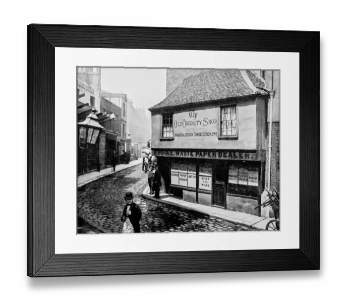 Framed Print : Antique photograph of Worlds famous sites: Old Curiosity Shop, London, UK Framed Print : Antique photograph of Worlds famous sites: Old Curiosity Shop, London, UK