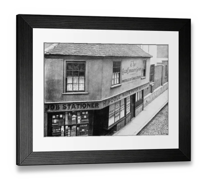 Framed Print : Antique photograph of London: Old Curiosity Shop Framed Print : Antique photograph of London: Old Curiosity Shop