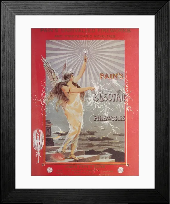 Framed Print : Pains Electric Fireworks