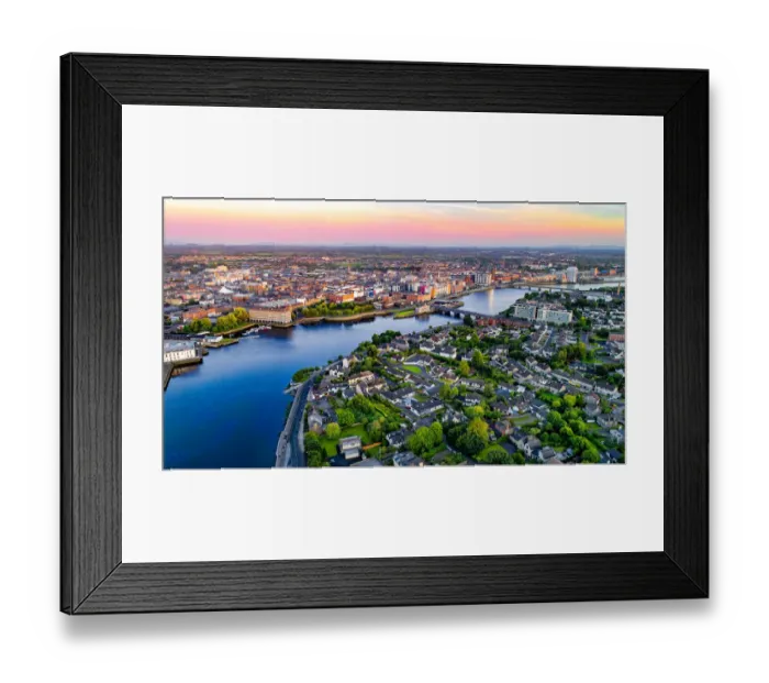 Framed Print : An aerial view of Limerick city, Ireland
