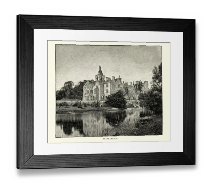 Framed Print : Adare Manor, County Limerick, Ireland, 19th Century Framed Print : Adare Manor, County Limerick, Ireland, 19th Century