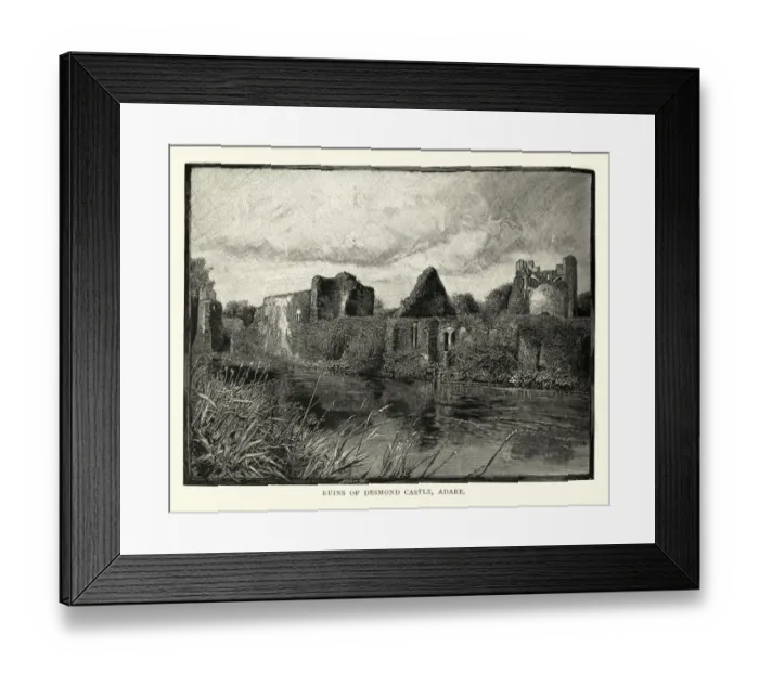 Framed Print : Ruins of Desmond Castle, Adare, County Limerick, Ireland, 19th Century Framed Print : Ruins of Desmond Castle, Adare, County Limerick, Ireland, 19th Century