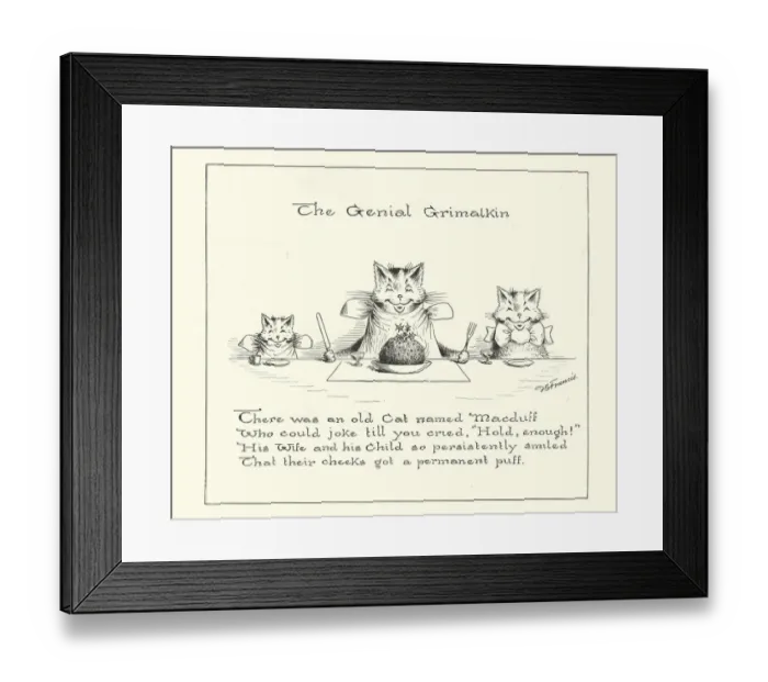 Framed Print : There was an old cat named Macduff Framed Print : There was an old cat named Macduff