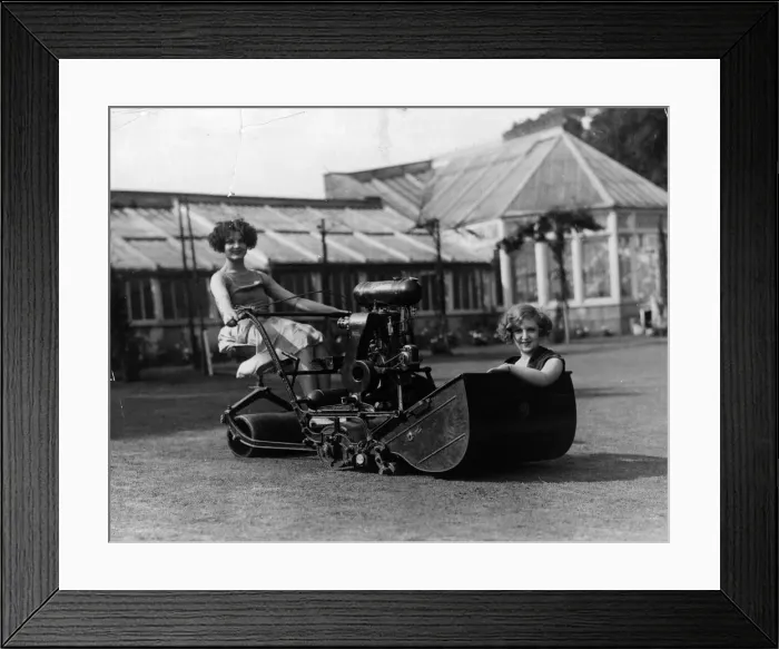Framed Print : Lawnmower. 1926: Two members of the cast of Charles B Cochrans 1926 Revue Framed Print : Lawnmower. 1926: Two members of the cast of Charles B Cochrans 1926 Revue