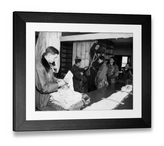 Framed Print : Parachute Packing Framed Print : Parachute Packing