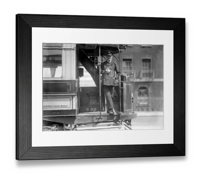 Framed Print : Bus Conductor Framed Print : Bus Conductor