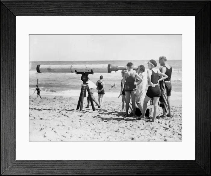 Framed Print : Beach Telescope Framed Print : Beach Telescope