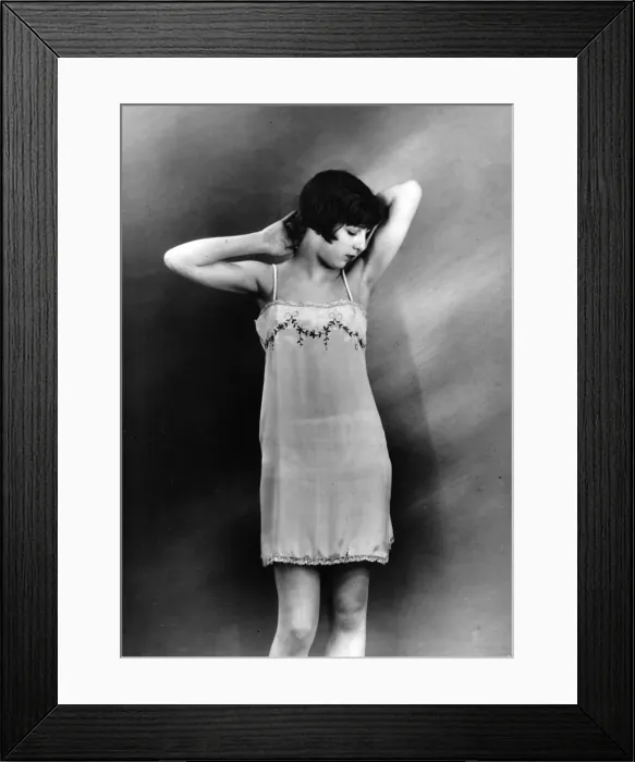 Framed Print : Underslip. circa 1926: An embroidered underslip designed by Madeleine Fontenay Framed Print : Underslip. circa 1926: An embroidered underslip designed by Madeleine Fontenay