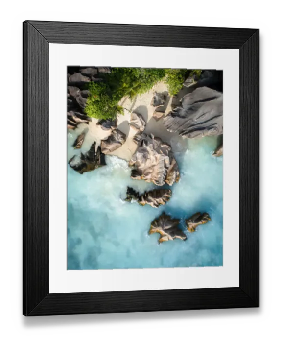 Framed Print : La Digue Island Aerial Framed Print : La Digue Island Aerial