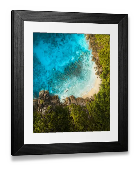 Framed Print : Aerial View of Seychelles Framed Print : Aerial View of Seychelles