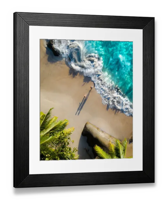 Framed Print : Top Down La Digue, Seychelles Framed Print : Top Down La Digue, Seychelles