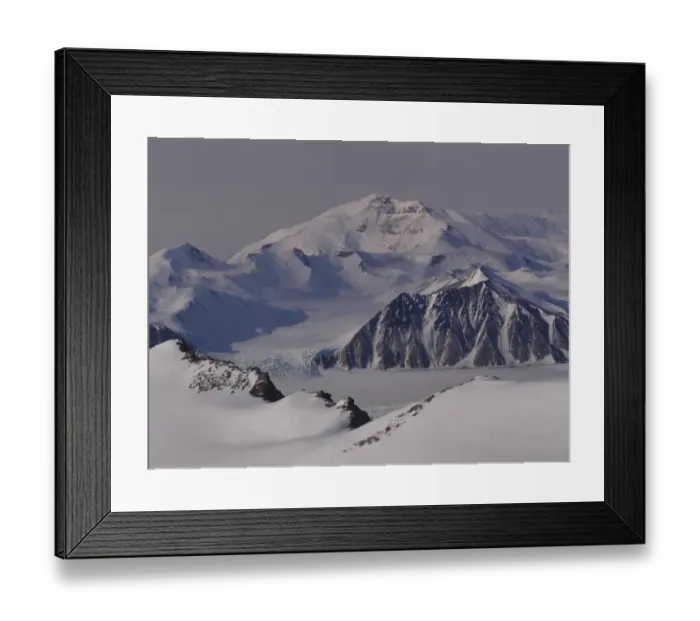 Framed Print : Aerial view of mountains and glaciers, Transantarctic mountains, Antarctica Framed Print : Aerial view of mountains and glaciers, Transantarctic mountains, Antarctica