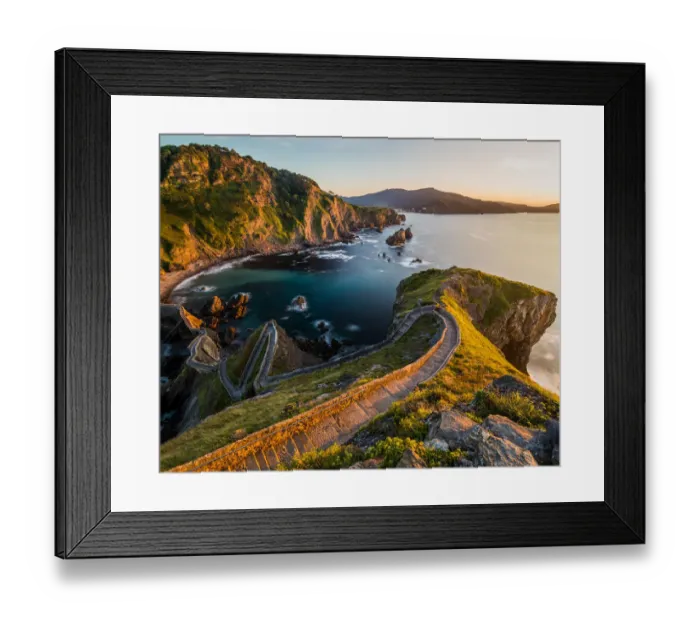 Framed Print : Path to San Juan de Gaztelugatxe, Basque Country, Spain