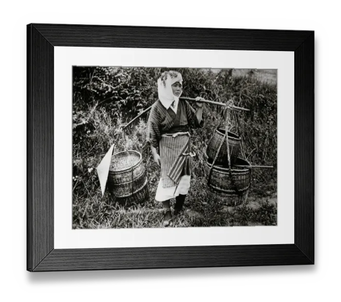 Framed Print : Japanese Farm Worker Framed Print : Japanese Farm Worker