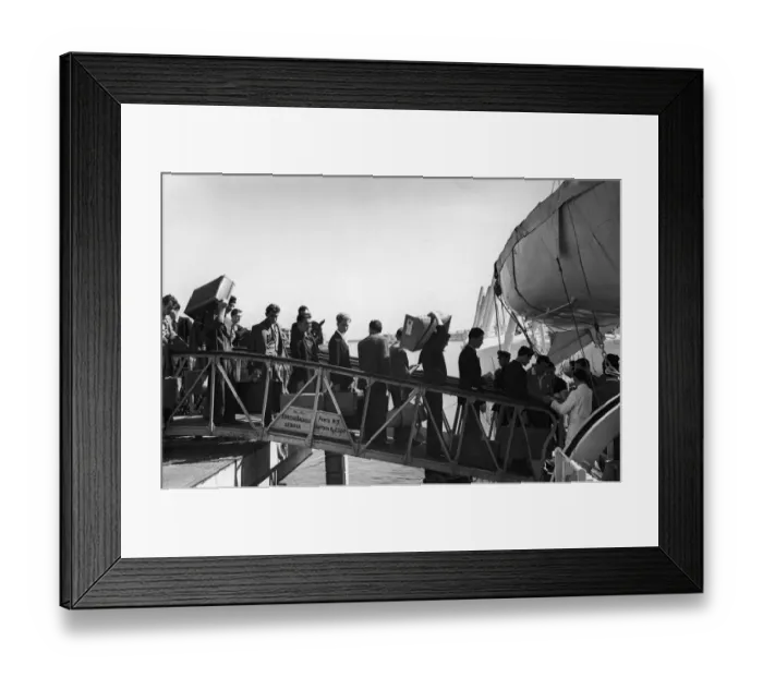 Framed Print : Boarding At Genoa Framed Print : Boarding At Genoa