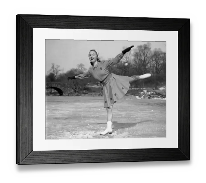 Framed Print : Woman ice skating Framed Print : Woman ice skating