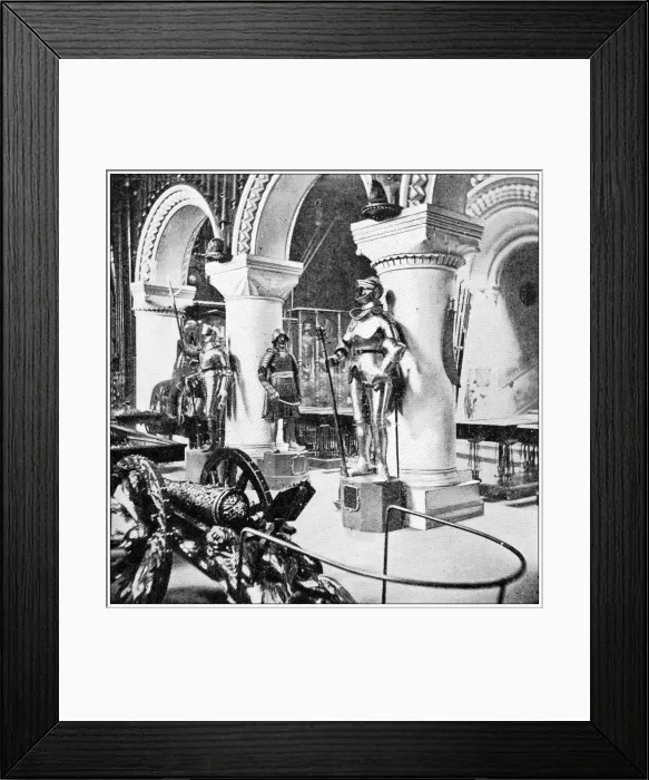 Framed Print : Antique travel photographs of London: Tower of London, Armory