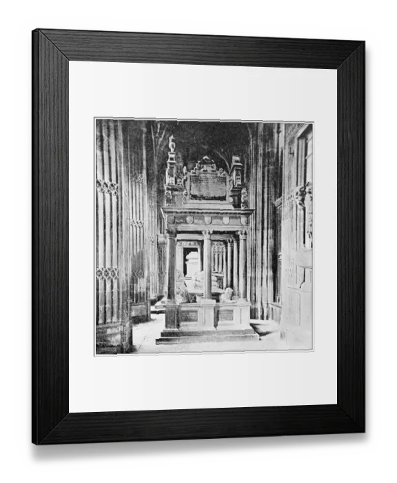 Framed Print : Antique travel photographs of London: Tomb of Queen Elizabeth Framed Print : Antique travel photographs of London: Tomb of Queen Elizabeth