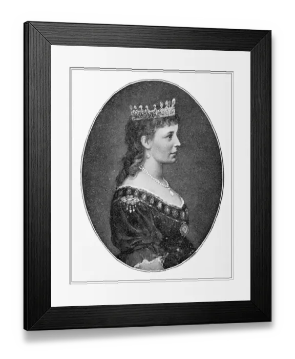 Framed Print : Antique travel photographs of Belgium: Marie Henriette of Austria, Queen of the Belgians