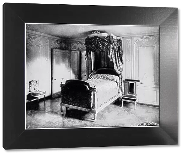 Antique photograph of Worlds famous sites: Boudoir of Marie Antoinette, Trianon, Versailles, France