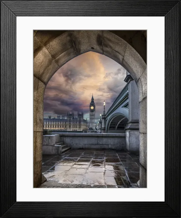 Framed Print : Houses of Parliament from Westminster Bridge in London, UK Framed Print : Houses of Parliament from Westminster Bridge in London, UK