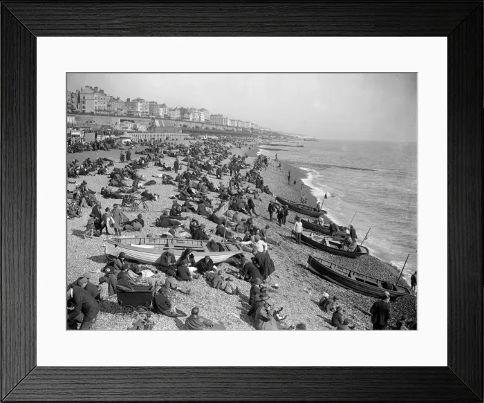 Framed Print : Brighton Holiday Beach 1928 Framed Print : Brighton Holiday Beach 1928