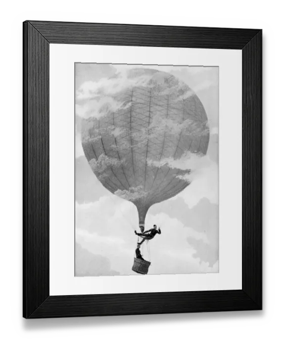Framed Print : British Royal Engineers in a War Ballon over South Africa During the Second Boer War - 19th Century Framed Print : British Royal Engineers in a War Ballon over South Africa During the Second Boer War - 19th Century