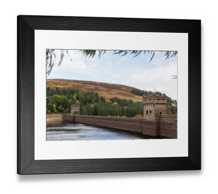 Framed Print : Derwent Dam in the Peak District Framed Print : Derwent Dam in the Peak District