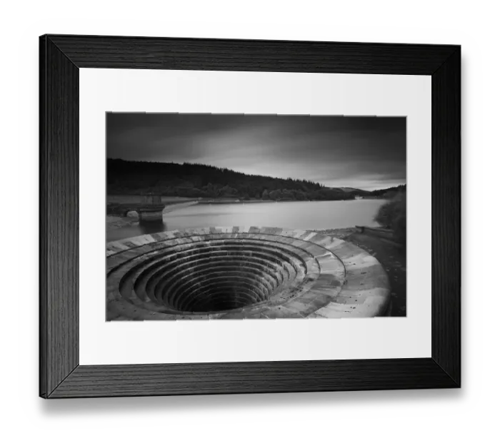 Framed Print : Overflow at Ladybower Reservoir, Derbyshire, UK Framed Print : Overflow at Ladybower Reservoir, Derbyshire, UK