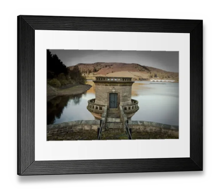 Framed Print : Ladybower Dam Draw Tower