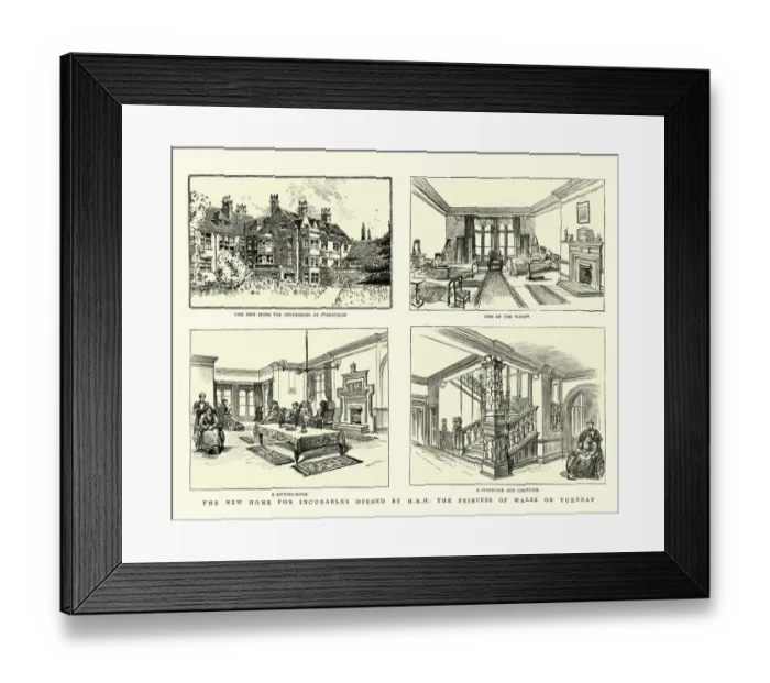 Framed Print : British Home and Hospital for Incurables at Streatham, 1894, 19th Century Framed Print : British Home and Hospital for Incurables at Streatham, 1894, 19th Century
