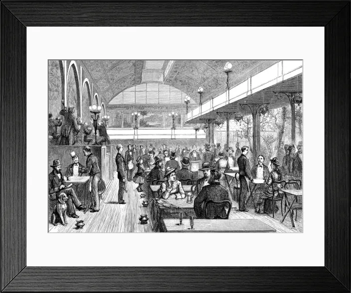 Framed Print : People sitting in a restaurant in New York, live music band Framed Print : People sitting in a restaurant in New York, live music band