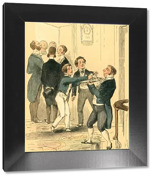 Victorian youths helping themselves to drinks