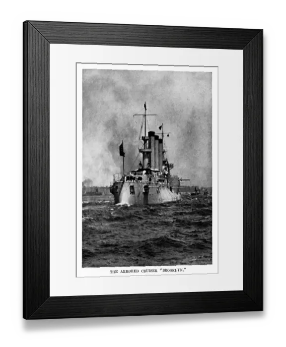 Framed Print : Armored Cruiser USS Brooklyn Framed Print : Armored Cruiser USS Brooklyn