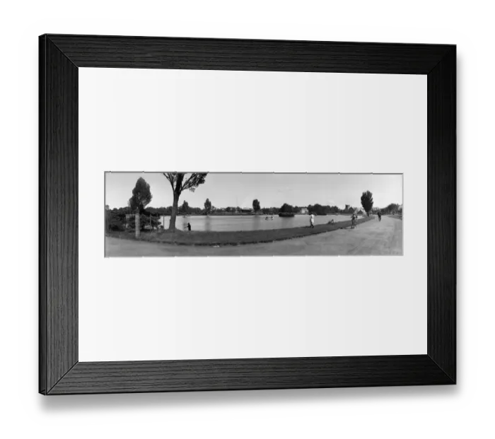 Framed Print : Lake In Park Coopers Park, Elgin