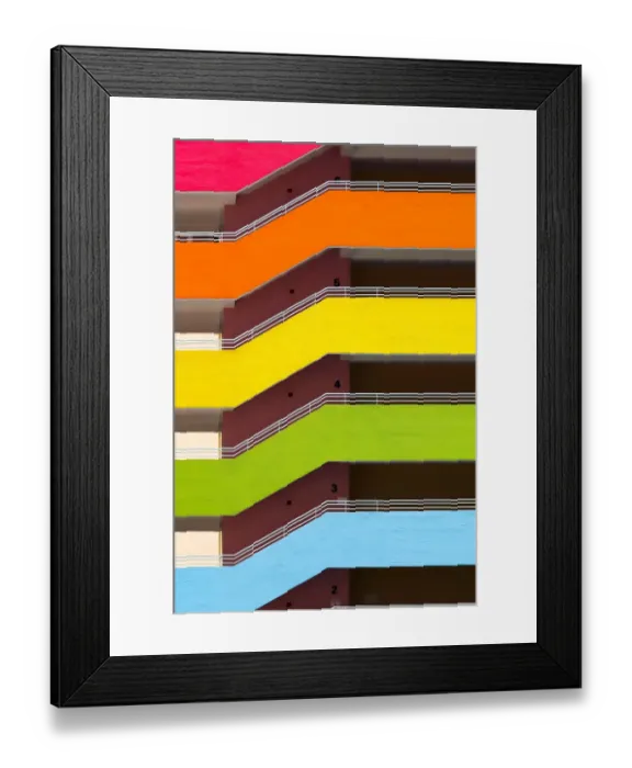 Framed Print : Bright and colourful building exterior Framed Print : Bright and colourful building exterior