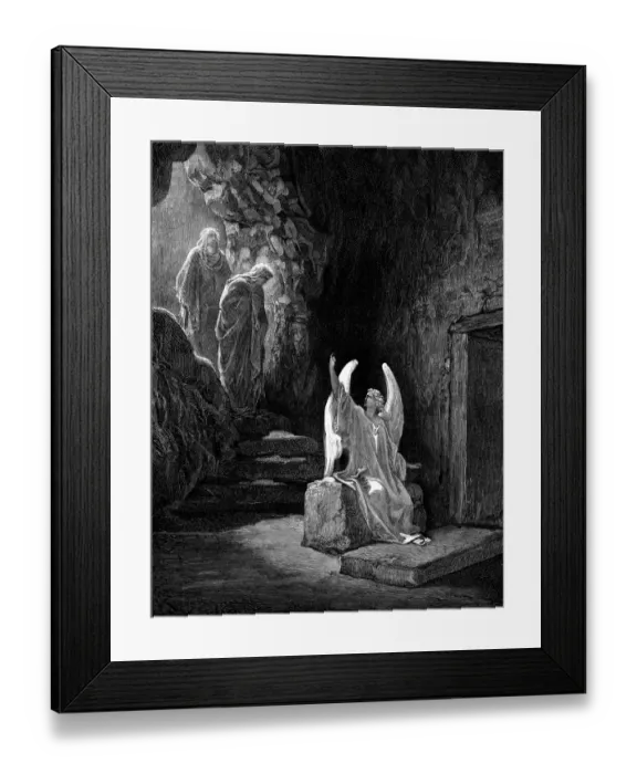 Framed Print : The angel announces that Jesus has risen Framed Print : The angel announces that Jesus has risen