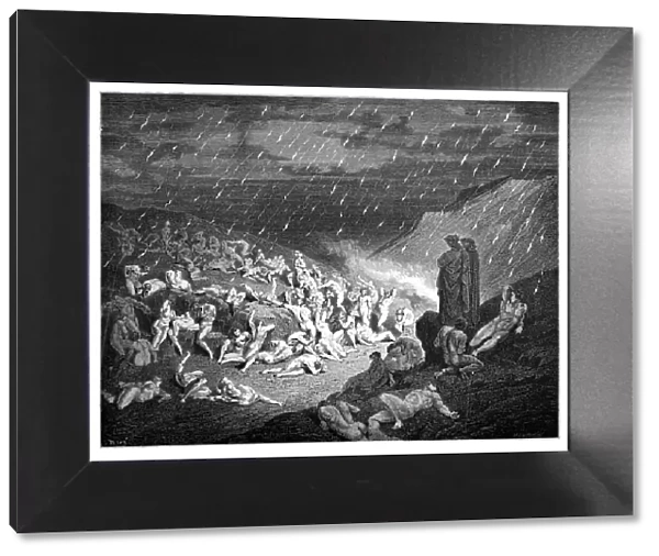 The inferno rain of fire engraving
