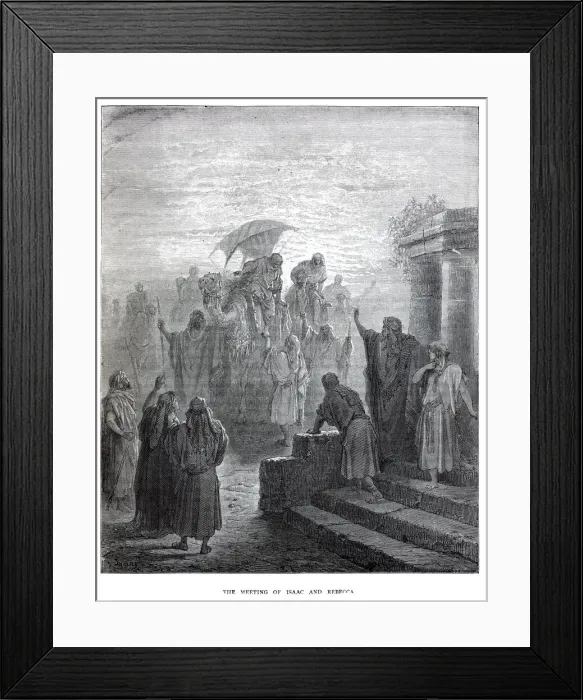 Framed Print : Isaac meets Rebekah Framed Print : Isaac meets Rebekah