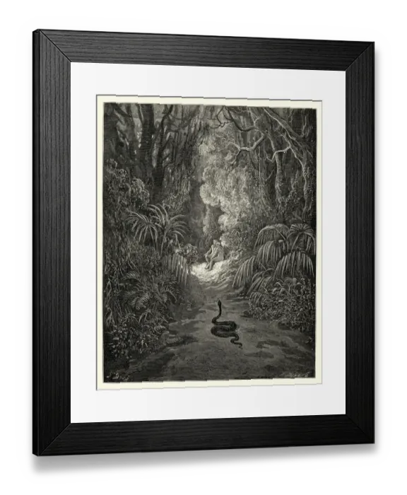 Framed Print : Miltons Paradise Lost - Nearer he drew