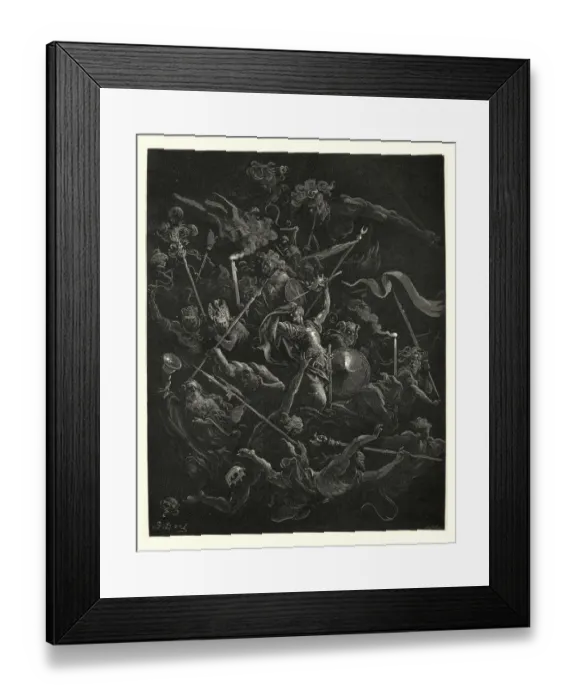 Framed Print : Miltons Paradise Lost - Gustave Dore Idiots, eremites and friars Framed Print : Miltons Paradise Lost - Gustave Dore Idiots, eremites and friars