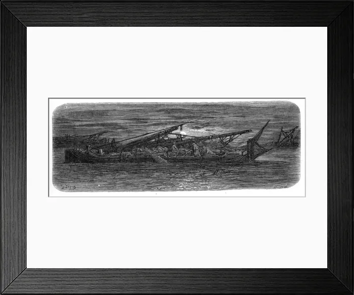Framed Print : Victorian London - Between the bridges Framed Print : Victorian London - Between the bridges