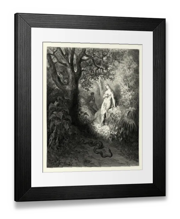 Framed Print : Miltons Paradise Lost - The guilty serpent Framed Print : Miltons Paradise Lost - The guilty serpent