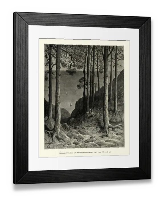 Framed Print : Adventures through the forest to the sea, Medieval romance Framed Print : Adventures through the forest to the sea, Medieval romance