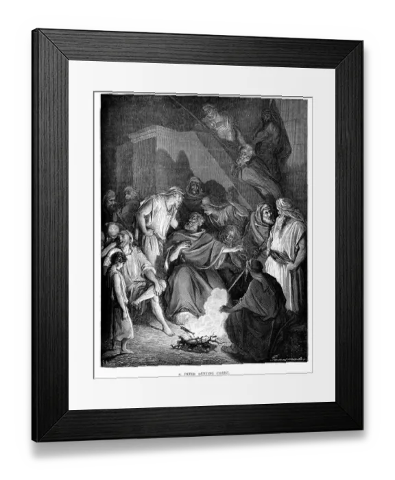 Framed Print : Saint Peter denying Christ Framed Print : Saint Peter denying Christ