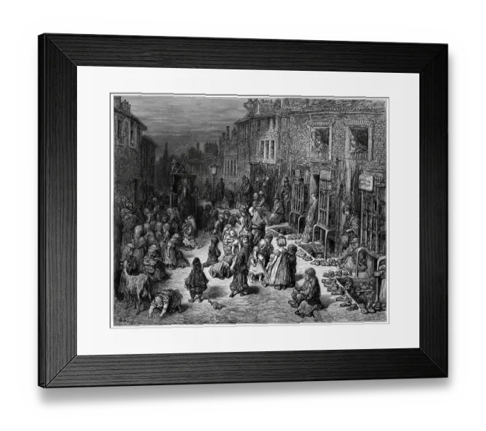 Framed Print : Victorian London - Dudley Street, Seven Dials Framed Print : Victorian London - Dudley Street, Seven Dials