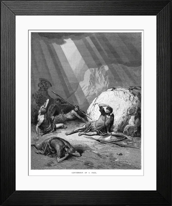 Framed Print : The conversion of S. Paul engraving 1870 Framed Print : The conversion of S. Paul engraving 1870