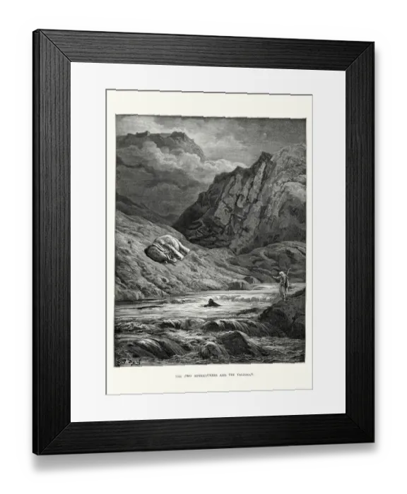 Framed Print : La Fontaines Fables - Two Adventurers and the Talisman Framed Print : La Fontaines Fables - Two Adventurers and the Talisman