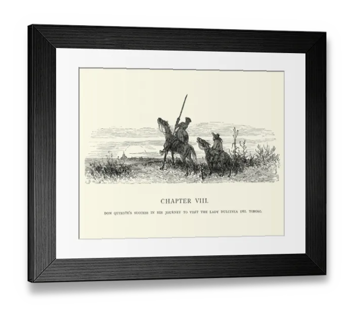 Framed Print : Don Quixotes success in his journey to visit Lady Dulcinea Framed Print : Don Quixotes success in his journey to visit Lady Dulcinea